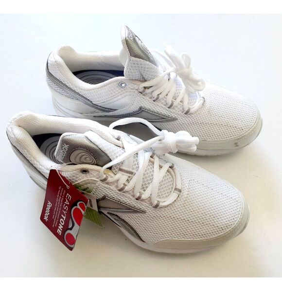 NWT Reebok White & Gray Easytone Athleisure Sneakers Size USA Size 6.5 - Picture 3 of 17